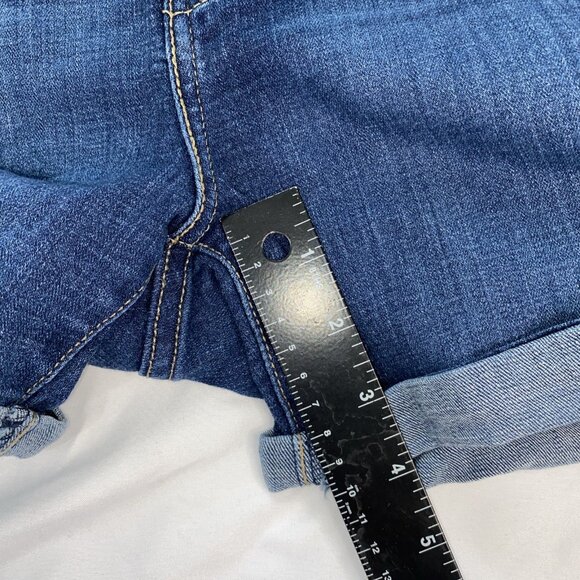 2 Levis Mid Length Shorts Womens 32 Blue/ Blue Washed - Picture 10 of 15